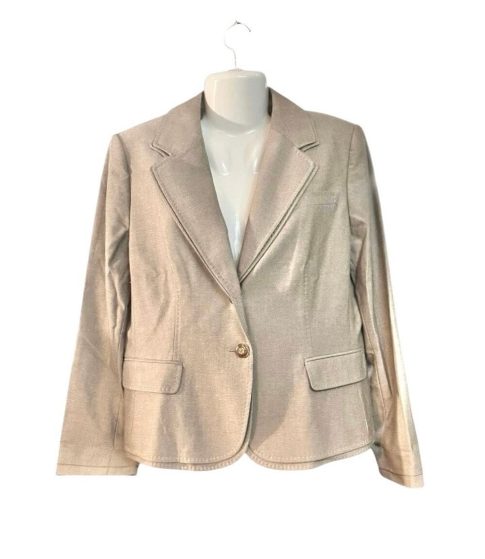 Antonio Melani Women's Tan 2-Button Front Long Sleeve Career Chic Blazer SZ 14